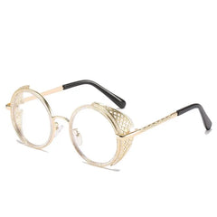 Optiveaura Steampunk Round Sunglasses – Unisex Vintage Trend