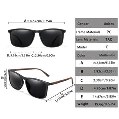 Optiveaura Luxury Square Polarized UV400 Sunglasses – Unisex