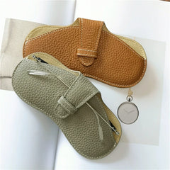 Portable Soft Leather Glasses Case