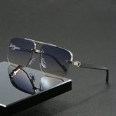 Optiveaura Semi-Rimless Aviator Sunglasses – UV Protection