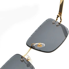 Optiveaura Square Frameless Cut-Edge Sunglasses – Multi-Color