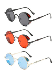 Optiveaura Gothic Retro Round Sunglasses – Unisex