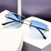 Optiveaura Square Frameless Cut-Edge Sunglasses – Multi-Color