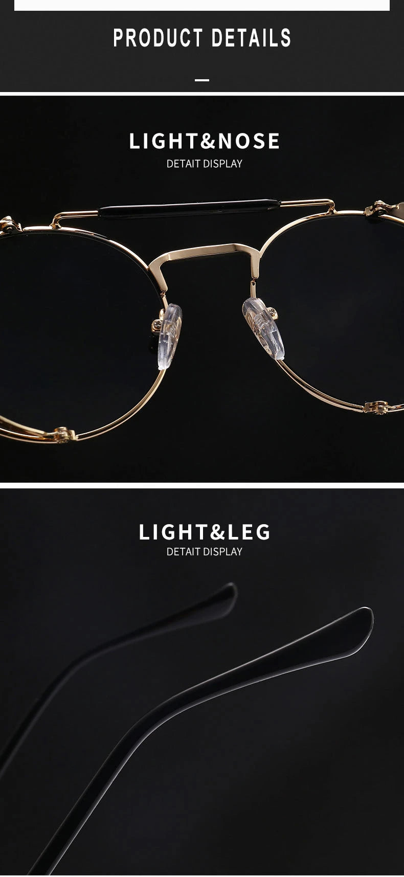 Trendy Retro Steampunk Sunglasses Men Brand Designer Round Steam Punk Alloy Sun Glasses Goggle For Women UV400 Gafas de Sol