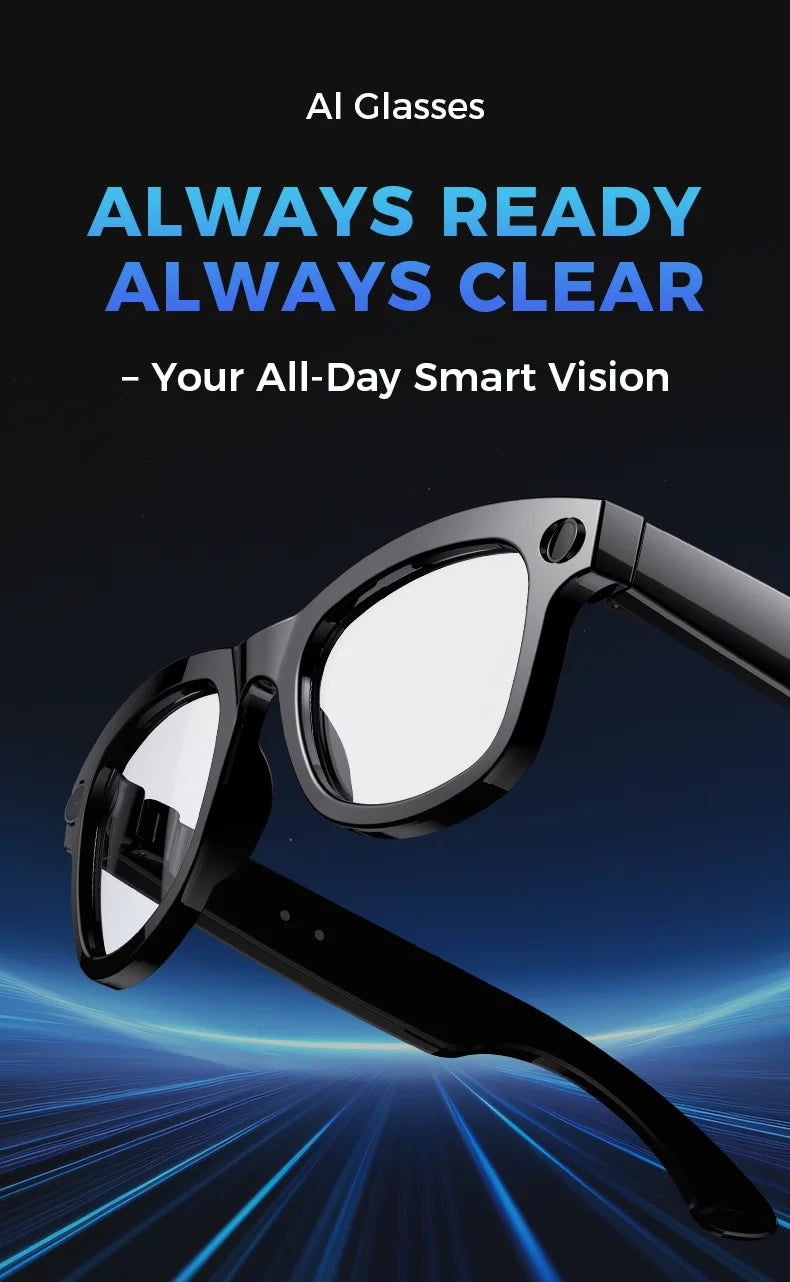 M01 Pro Smart Glasses With Camera 8 Million Pixels Photo Video Recording Supports AI translation Object Recognition With ChatGPT