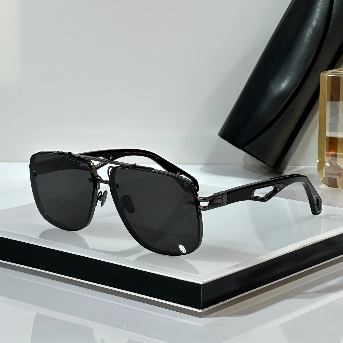 THE King II Unisex Square Double Bridge Sunglasses Men Women Sun Eyewear Ladies Vintage Driving Shades