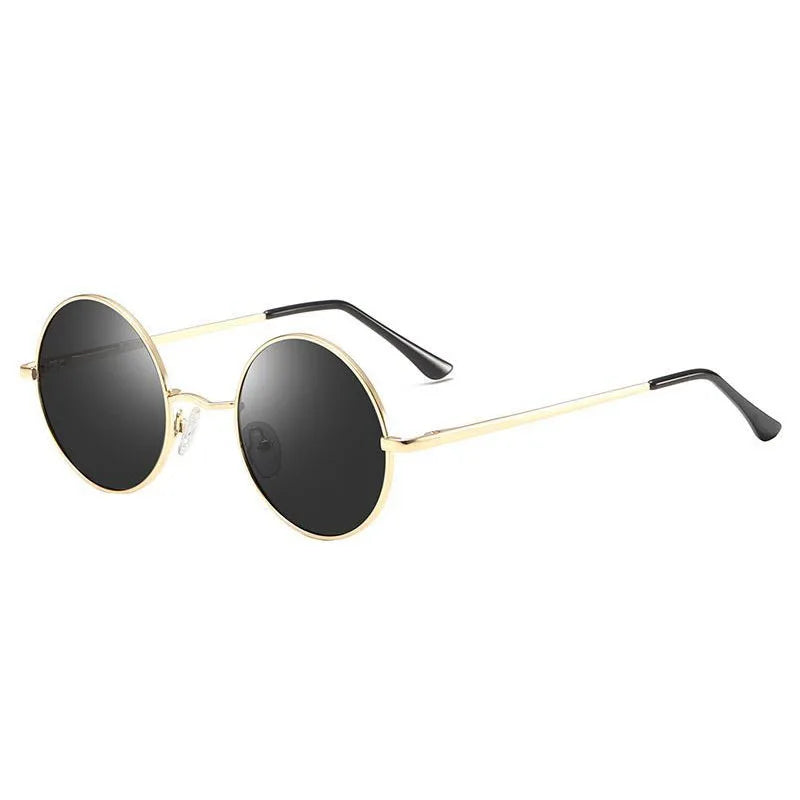OptiLyra Brand Retro Round Polarized Sunglasses Men Metal Driving Glasses Women Fashionable And Colorful Sunglasses