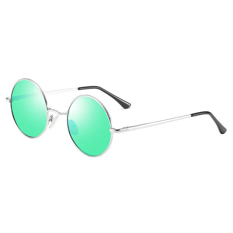 OptiLyra Brand Retro Round Polarized Sunglasses Men Metal Driving Glasses Women Fashionable And Colorful Sunglasses