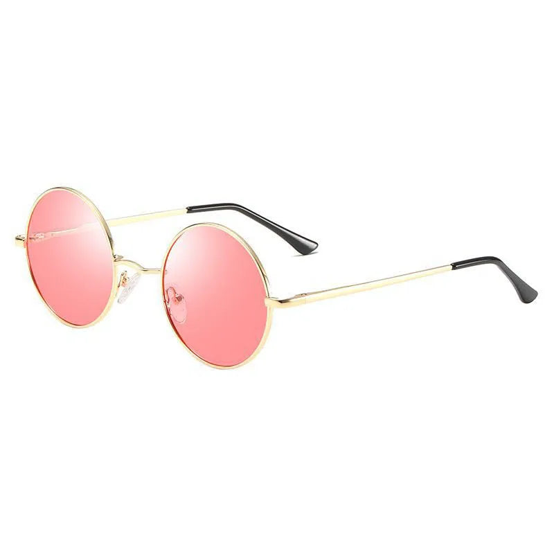 OptiLyra Brand Retro Round Polarized Sunglasses Men Metal Driving Glasses Women Fashionable And Colorful Sunglasses