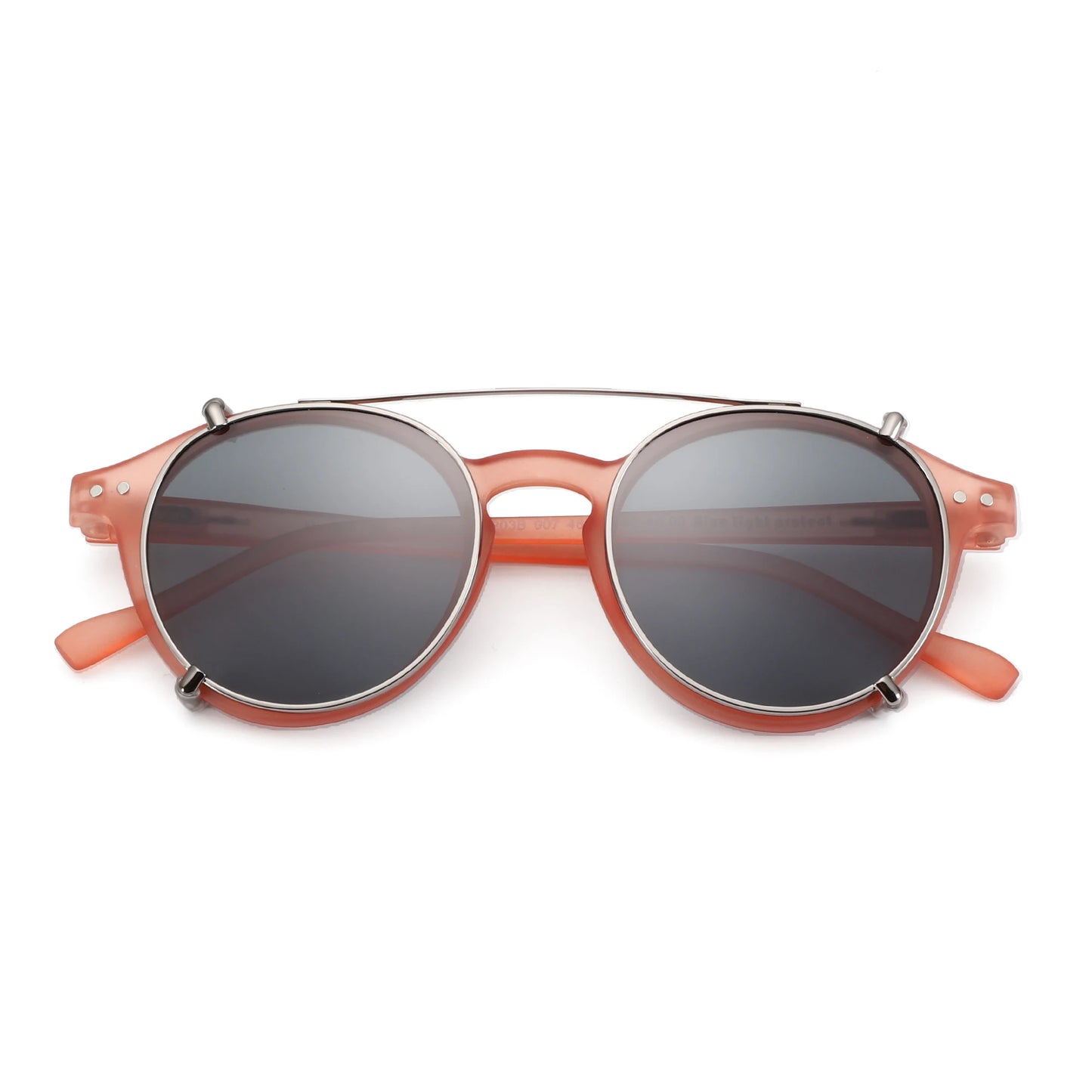 ZENOTTIC-Steampunk Style Clip On Sunglasses for Men Women Anti Blue Light Glasses+Polarized Clip Fashion/Retro Computer Eyewear