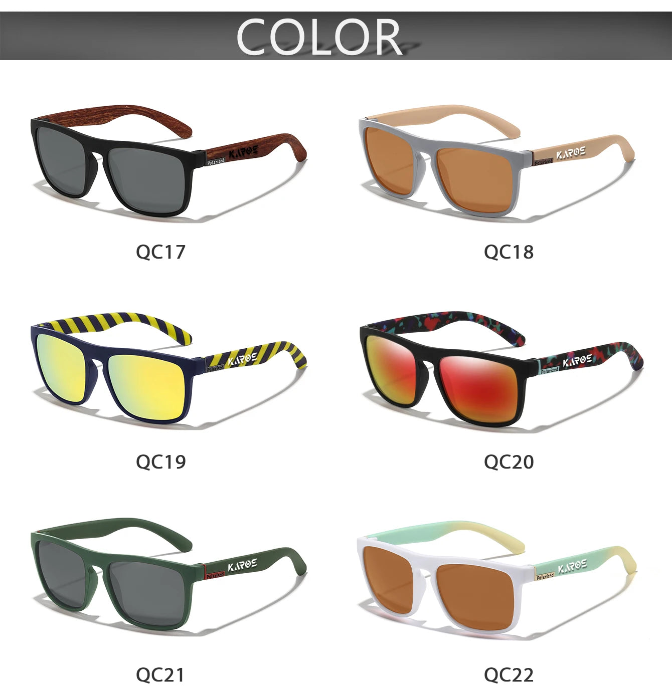 KAROS Retro Polarized Sunglasses HD Vision Outdoor Glasses Men Women Brand Designer Sun glasses UV400 Fishing Driving Eyewear