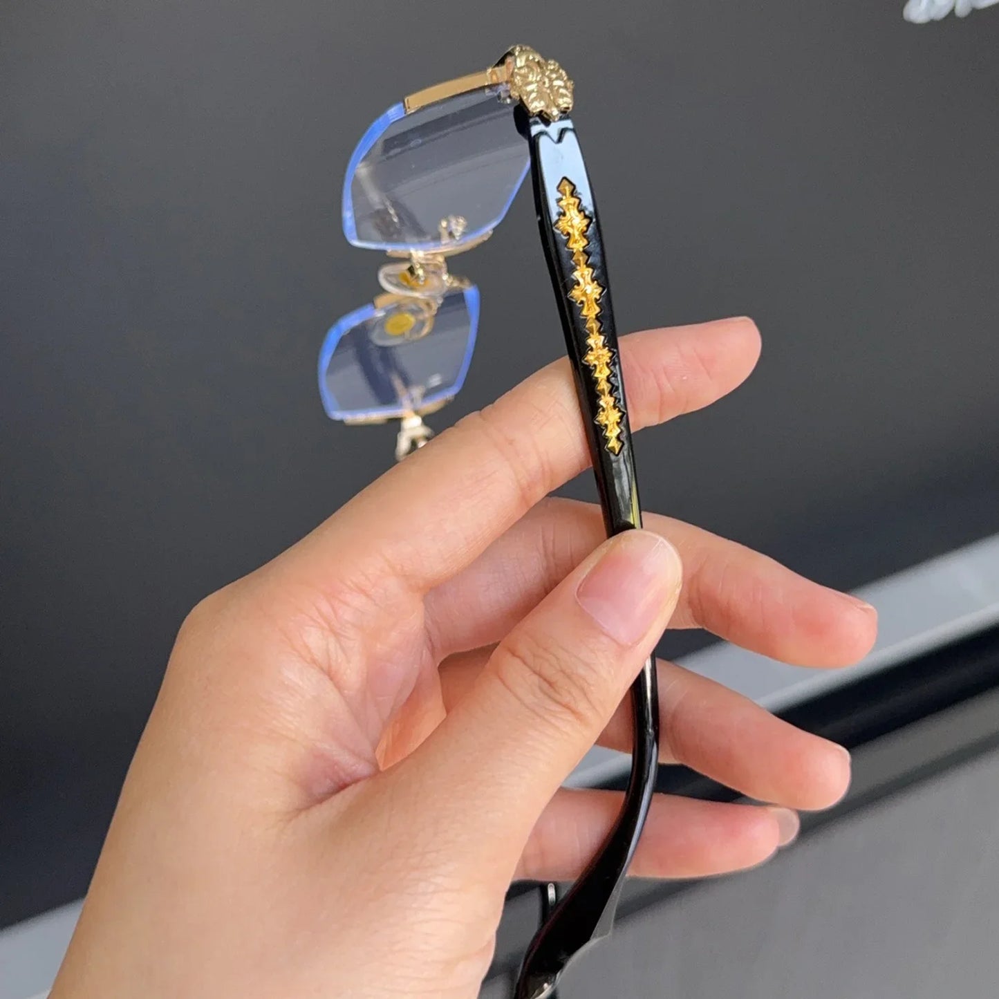 2025 Y2K Women's Retro Square Frame Glasses for Girls Japanese Harajuku Glass Eyewear Rimless Computer Anti-blue Eyeglasses