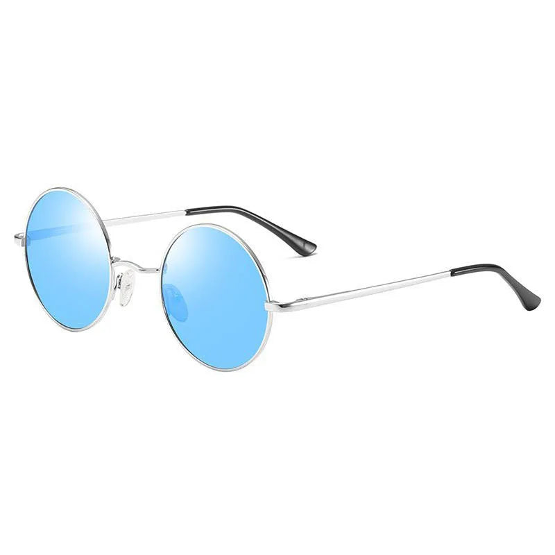 OptiLyra Brand Retro Round Polarized Sunglasses Men Metal Driving Glasses Women Fashionable And Colorful Sunglasses