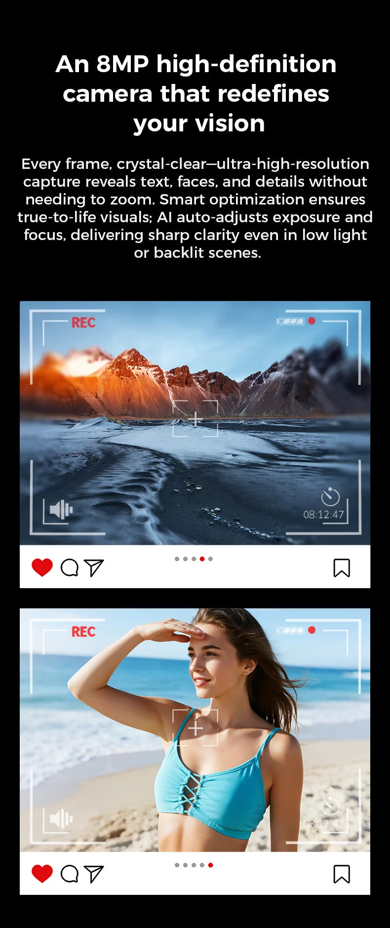 M01 Pro Smart Glasses With Camera 8 Million Pixels Photo Video Recording Supports AI translation Object Recognition With ChatGPT