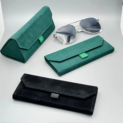 Soft Elegant Velvet Triangle Folding Glasses Case