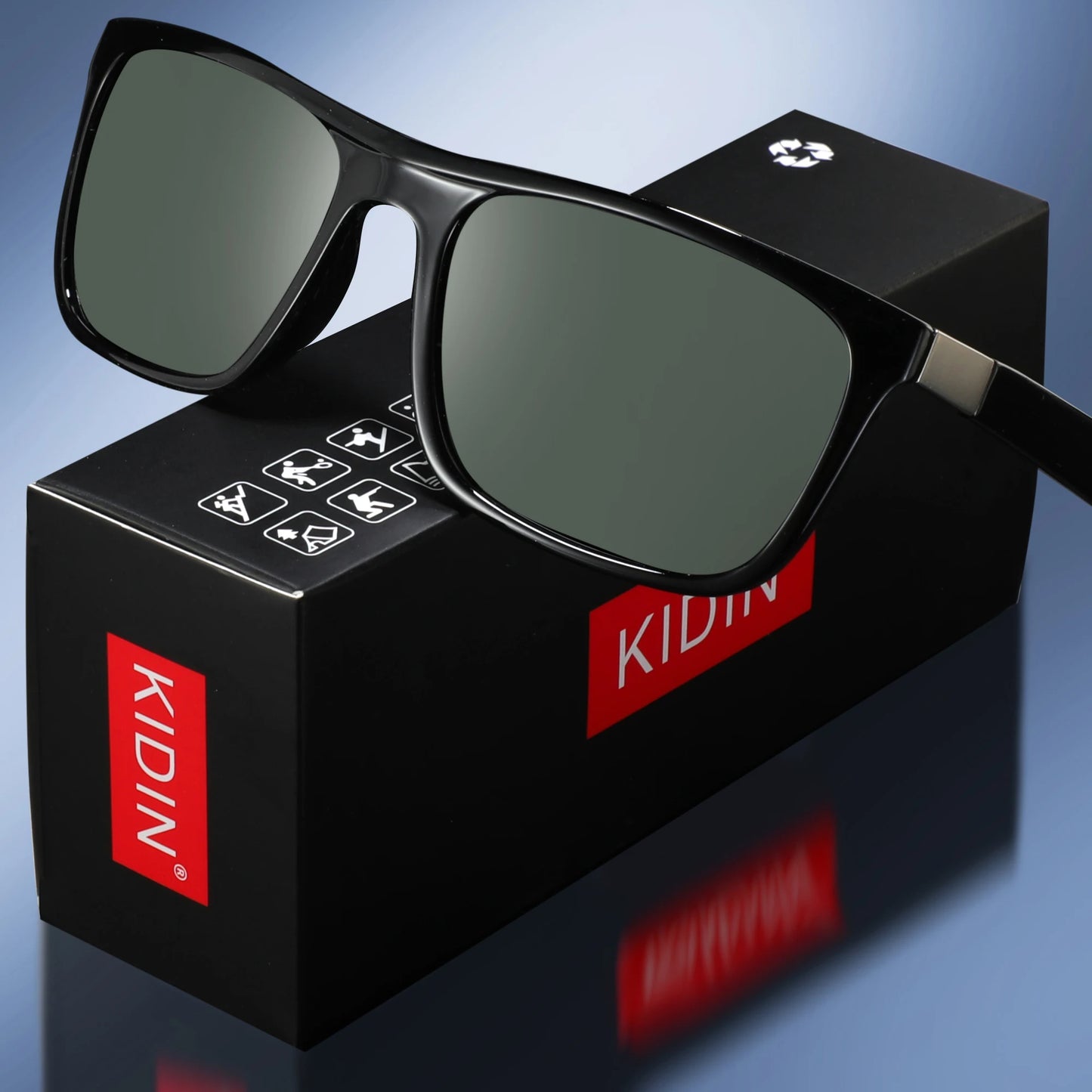 Fashion Square Vintage Polarized Sunglasses Men Women Retro Driving Fishing Sun Glasses UV400 Eyewear