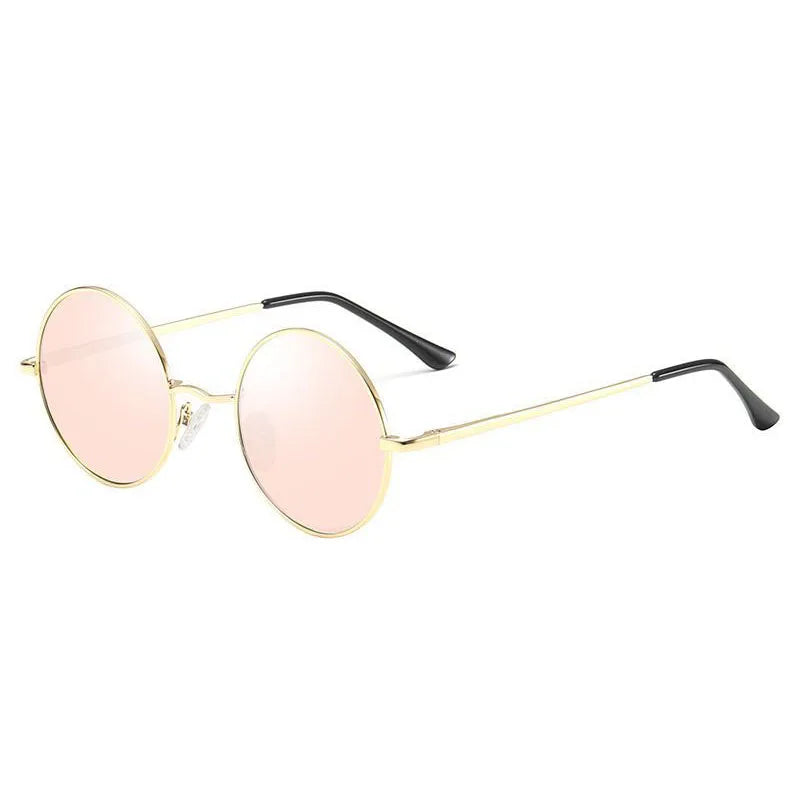 OptiLyra Brand Retro Round Polarized Sunglasses Men Metal Driving Glasses Women Fashionable And Colorful Sunglasses