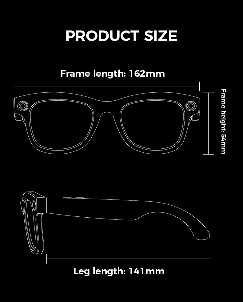 M01 Pro Smart Glasses With Camera 8 Million Pixels Photo Video Recording Supports AI translation Object Recognition With ChatGPT