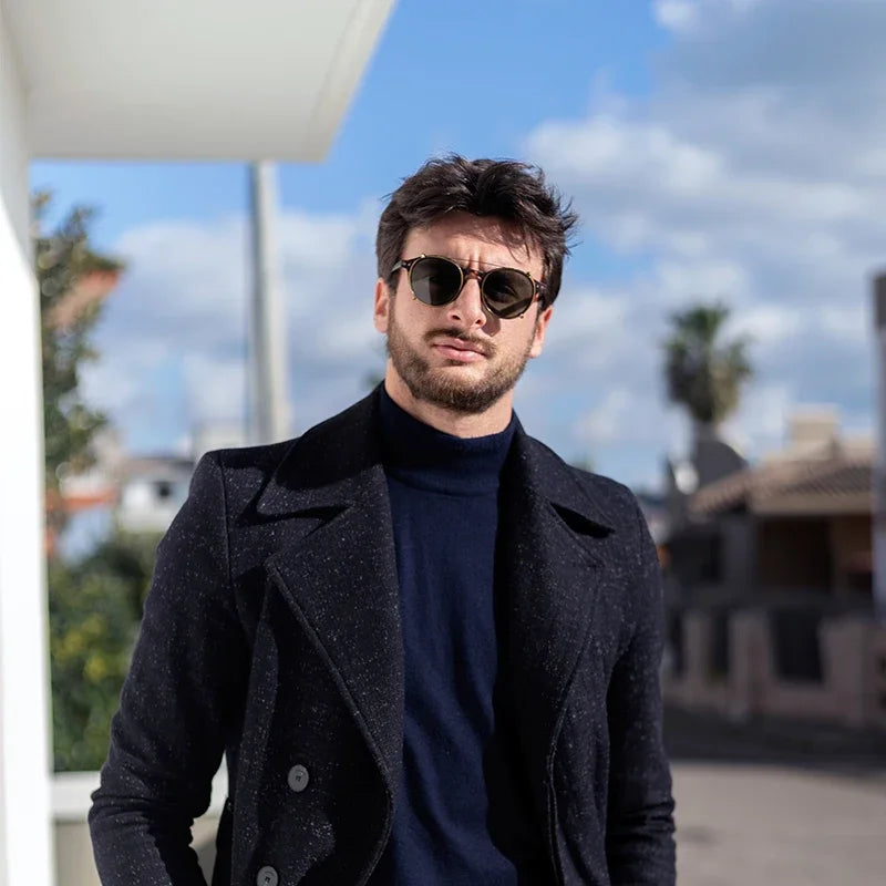 ZENOTTIC-Steampunk Style Clip On Sunglasses for Men Women Anti Blue Light Glasses+Polarized Clip Fashion/Retro Computer Eyewear