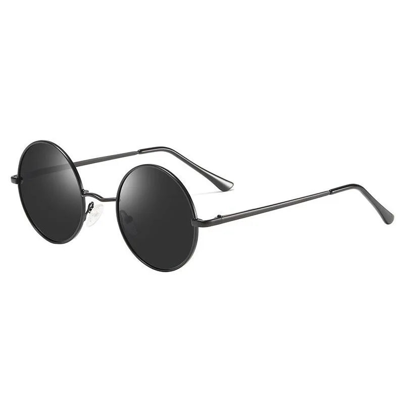 OptiLyra Brand Retro Round Polarized Sunglasses Men Metal Driving Glasses Women Fashionable And Colorful Sunglasses