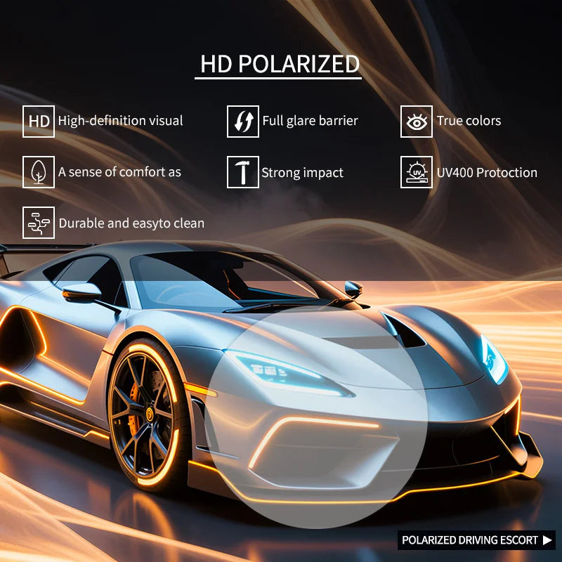 Fashion Square Vintage Polarized Sunglasses Men Women Retro Driving Fishing Sun Glasses UV400 Eyewear