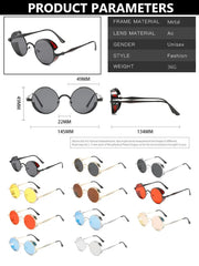 Optiveaura Gothic Retro Round Sunglasses – Unisex
