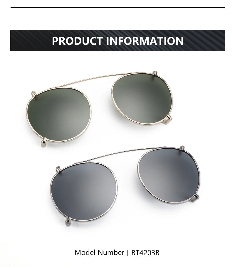 ZENOTTIC-Steampunk Style Clip On Sunglasses for Men Women Anti Blue Light Glasses+Polarized Clip Fashion/Retro Computer Eyewear