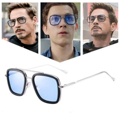 Optiveaura Square Tony-Stark Style Sunglasses – Unisex Retro