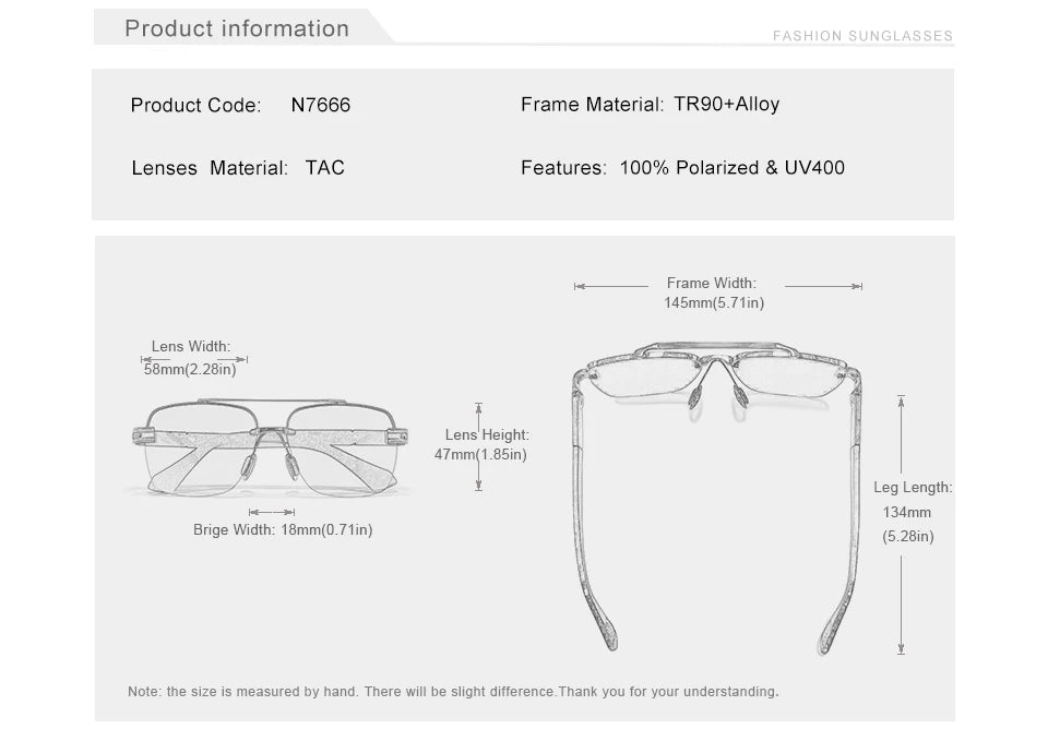 KINGSEVEN New Design Sunglasses For Men Polarized Gradient Women Sun glasses Semi-Rimless Square Half-Frame Retro Eyewear 2023