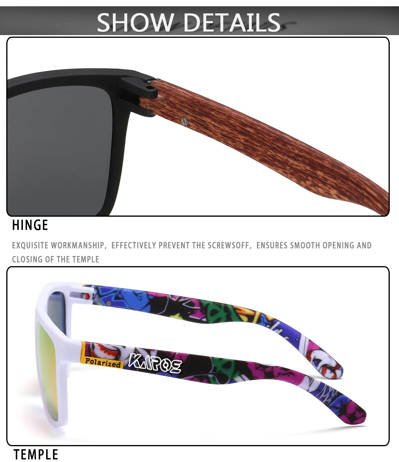 KAROS Retro Polarized Sunglasses HD Vision Outdoor Glasses Men Women Brand Designer Sun glasses UV400 Fishing Driving Eyewear