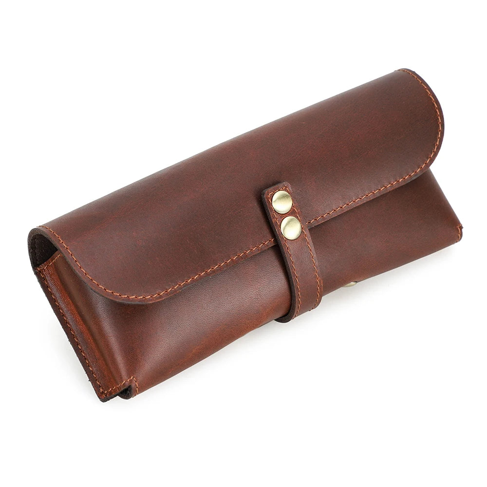 Classic Moulded Leather Protective Glasses Case