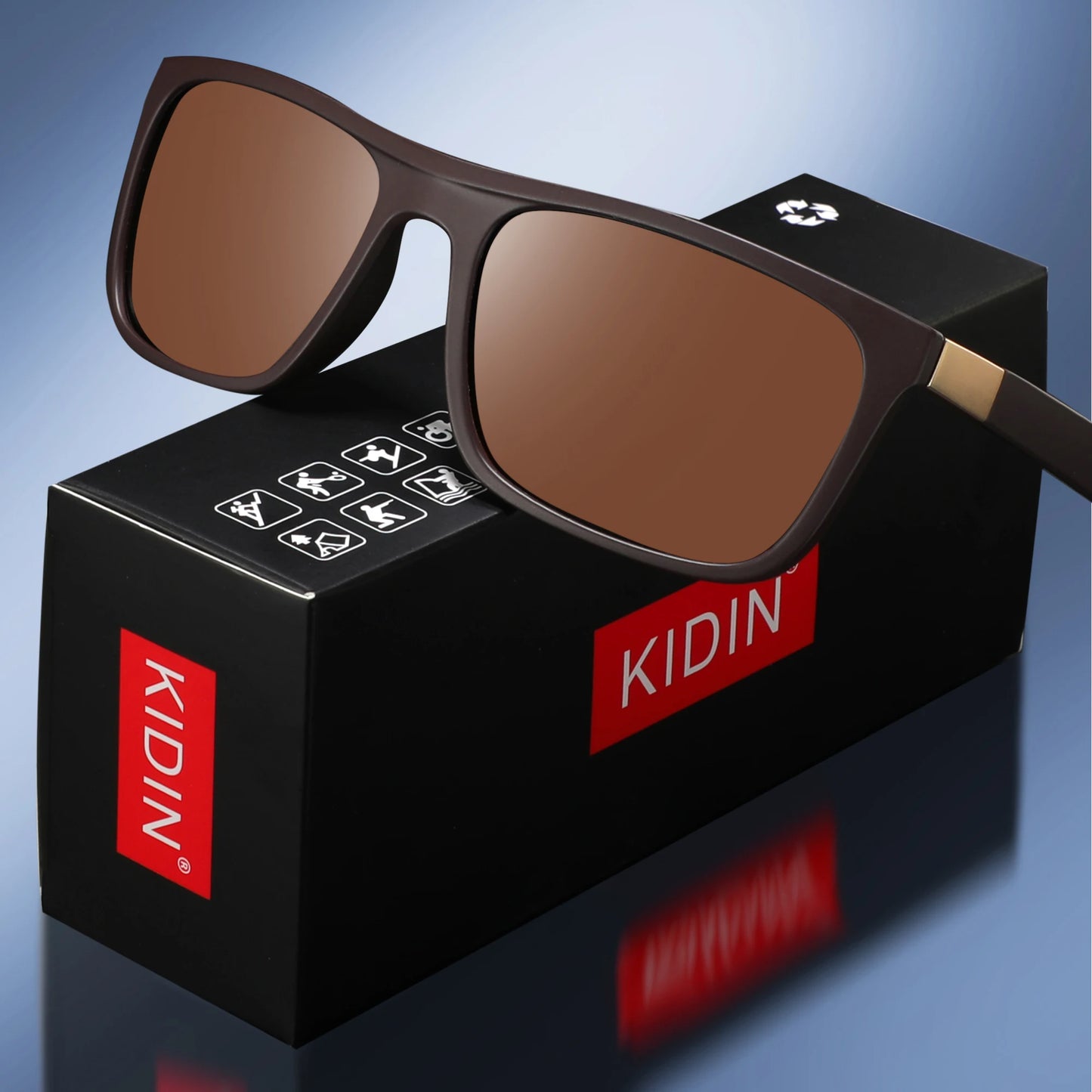 Fashion Square Vintage Polarized Sunglasses Men Women Retro Driving Fishing Sun Glasses UV400 Eyewear