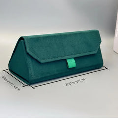 Soft Elegant Velvet Triangle Folding Glasses Case
