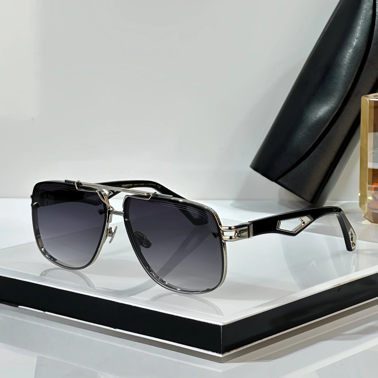 THE King II Unisex Square Double Bridge Sunglasses Men Women Sun Eyewear Ladies Vintage Driving Shades