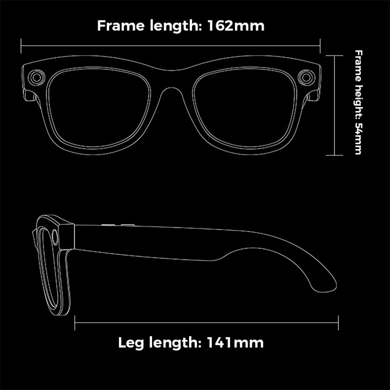 M01 Pro Smart Glasses With Camera 8 Million Pixels Photo Video Recording Supports AI translation Object Recognition With ChatGPT