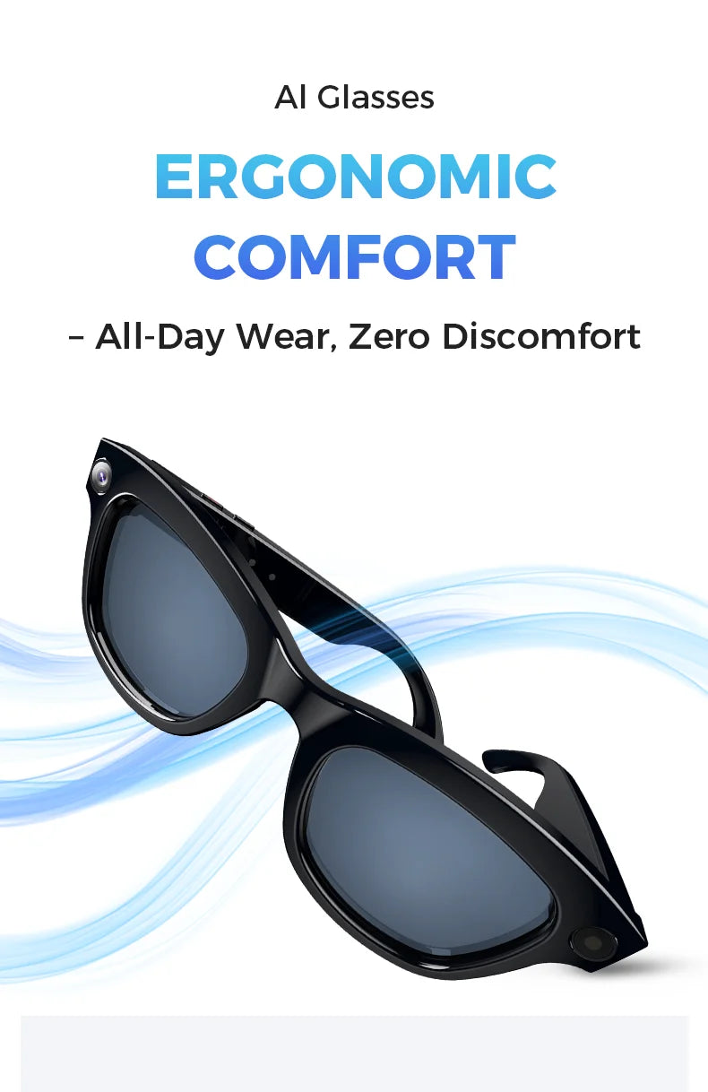 M01 Pro Smart Glasses With Camera 8 Million Pixels Photo Video Recording Supports AI translation Object Recognition With ChatGPT