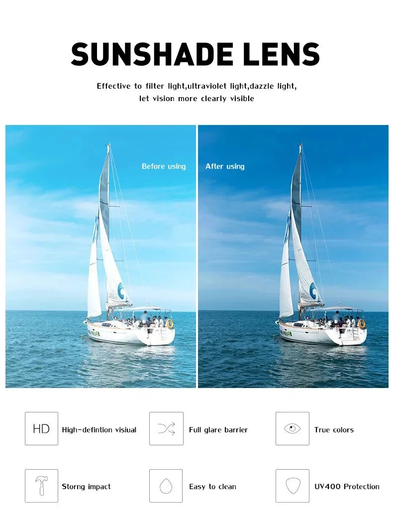 LOERHUNAR 2025 New Men's Polygonal Double Beam Big Frame Optical Myopia Sunglasses Anti UV400 Retro Fashion Driving Sunglasses