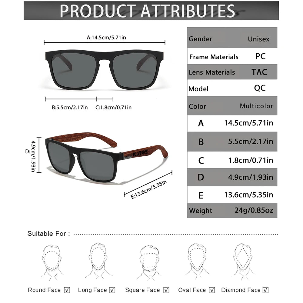 KAROS Retro Polarized Sunglasses HD Vision Outdoor Glasses Men Women Brand Designer Sun glasses UV400 Fishing Driving Eyewear