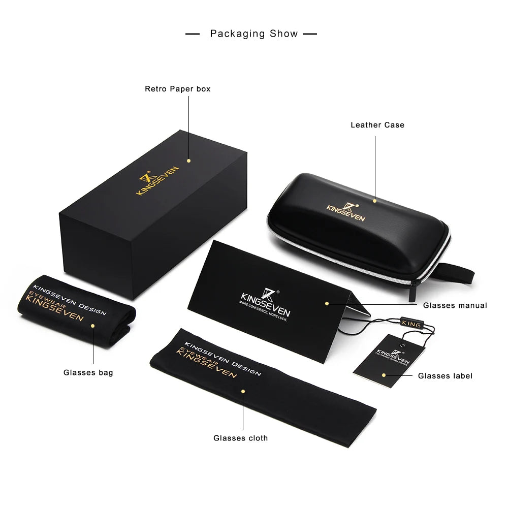 KINGSEVEN New Design Sunglasses For Men Polarized Gradient Women Sun glasses Semi-Rimless Square Half-Frame Retro Eyewear 2023